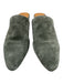 Splendid Shoe Size 6 Green Gray Leather Upper Suede Pointed Almond Toe Mules Green Gray / 6