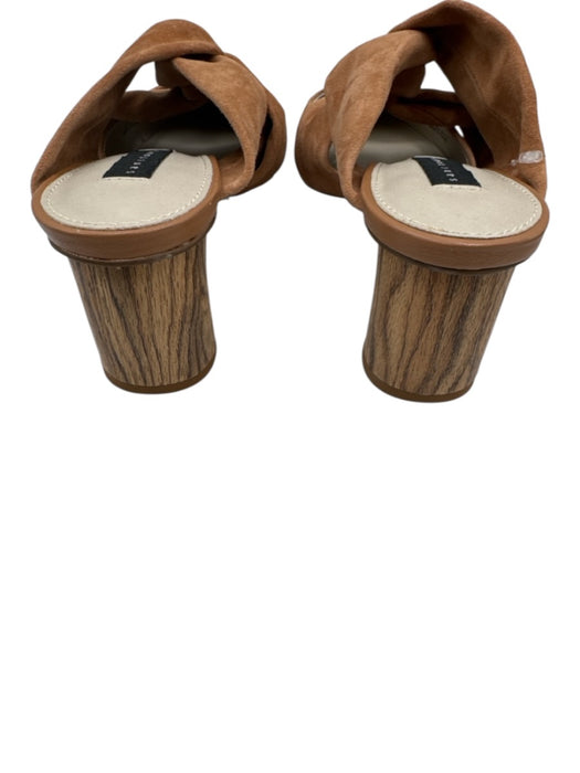 Sanctuary Shoe Size 7 Tan Brown Leather Upper Suede Twist Detail Mules Tan Brown / 7