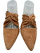Sanctuary Shoe Size 7 Tan Brown Leather Upper Suede Twist Detail Mules Tan Brown / 7