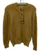 Varley Size XXS Yellow Viscose Blend Ribbed Knit Cable Detail 1/4 Button Sweater Yellow / XXS