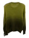 Piazza Sempione Size 38 Green Mohair Blend Wide Knit Gradient Ribbed Hem Sweater Green / 38