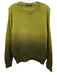 Piazza Sempione Size 38 Green Mohair Blend Wide Knit Gradient Ribbed Hem Sweater Green / 38