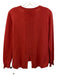 Leo & Sage Size XS Coral Red Cashmere Knit Ribbed Hem V Neck Split Back Sweater Coral Red / XS