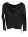 Rag & Bone Size XS Dark Gray Cotton Ribbed Knit Wrap V Neck Cropped Sweater Dark Gray / XS