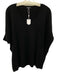 Minnie Rose Size XS/S Black Cashmere Knit Short Dolman Sleeve V Neck Sweater Top Black / XS/S