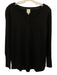 Nic+ Zoe Size XS Black Cotton Blend Knit U Neck Thin Round Hem Sweater Black / XS
