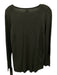 Nic+ Zoe Size XS Dusty Green Cotton Blend Knit U Neck Thin Round Hem Sweater Dusty Green / XS