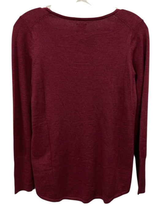 Nic+ Zoe Size XS Berry Purple Cotton Blend Knit U Neck Thin Round Hem Sweater Berry Purple / XS