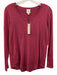 Nic+ Zoe Size XS Berry Purple Cotton Blend Knit U Neck Thin Round Hem Sweater Berry Purple / XS