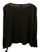 Eileen Fisher Size XXS Dark Green Linen & Cotton Heathered Long Sleeve Boxy Top Dark Green / XXS