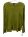 Eileen Fisher Size XXS Lime Green Linen & Cotton Long Sleeve Rolled Hem Knit Top Lime Green / XXS