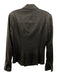 Elie Tahari Size XS Black Leather Snap Button Front Long Sleeve Collared Top Black / XS