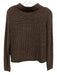 Nic+ Zoe Size XS Black & Brown Cotton Blend Waffle Knit Mock Neck Sweater Black & Brown / XS