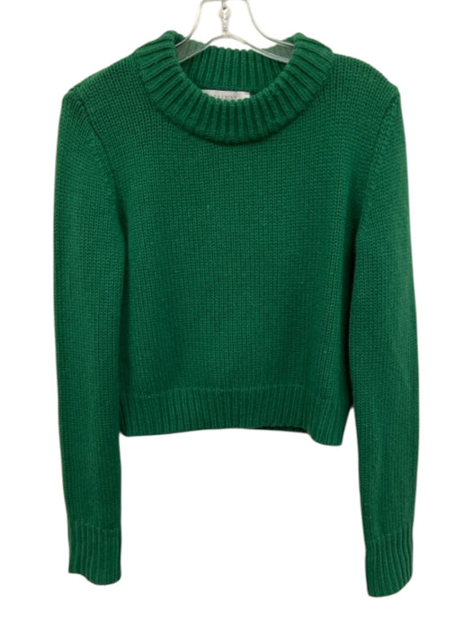 La Ligne Size XS Green Wool & Cashmere High Neck Knit Long Sleeve Sweater Green / XS