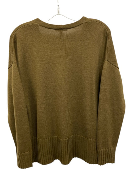 Eileen Fisher Size XXS Olive Brown Extra fine merino wool V Neck Knit Sweater Olive Brown / XXS