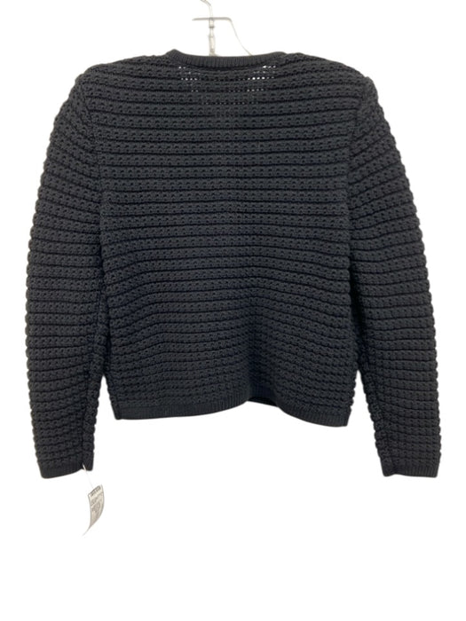 Ba&sh Size XS Black Cotton & Polyamide Gold Buttons Knit Pockets Cardigan Black / XS
