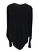 Donna Karan Size XS/S Black Silk & Merino Wool Long Sleeve Open Front Cardigan Black / XS/S