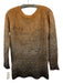 Etro Size 38 Brown, Gray, Gold Wool & Polyester blend Metallic Knit Sweater Brown, Gray, Gold / 38