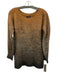Etro Size 38 Brown, Gray, Gold Wool & Polyester blend Metallic Knit Sweater Brown, Gray, Gold / 38