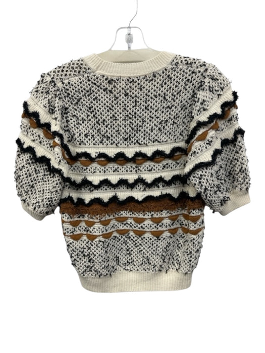 Ulla Johnson Size XS White, Black, Brown Polyester & Cotton Sweater White, Black, Brown / XS