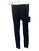 Peach Size S Black Nylon Blend Elastic Waist Crop Athletic Leggings Black / S