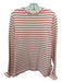 Boden Size 10 Orange & White Cotton Horizontal Stripes Scoop Neck Top Orange & White / 10