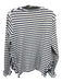 Boden Size 10 Navy & white Cotton Horizontal Stripes Scoop Neck Long Sleeve Top Navy & white / 10