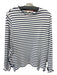 Boden Size 10 Navy & white Cotton Horizontal Stripes Scoop Neck Long Sleeve Top Navy & white / 10