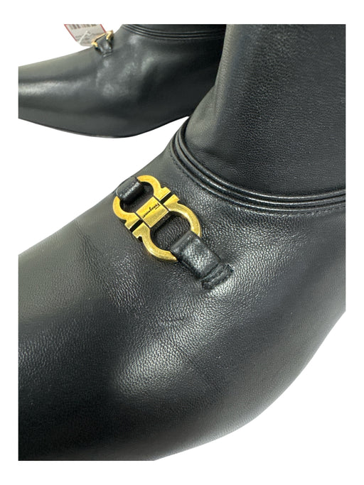 Salvatore Ferragamo Shoe Size 7 Brown Leather Knee High Pointed Horse Bit Boots Brown / 7