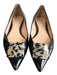 Emporio Armani Shoe Size 35 Black Patent Leather Pointed Toe Square Detail Shoes Black / 35