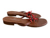 Valentino Garavani Shoe Size 38 Brown & Red Leather Coral Detail Flat Shoes Brown & Red / 38