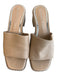 Gianni Bini Shoe Size 6 Tan Leather Upper Manmade Sole Open Square Toe Shoes Tan / 6