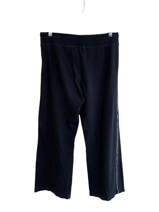Burberry Size M Black Cotton Elastic Drawstring Side Stripe No Pockets Pants Black / M