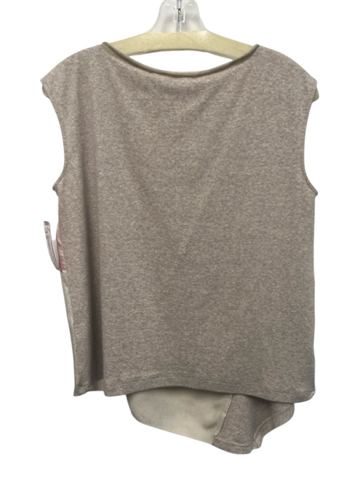 Fabiana Filippi Size XS Bi Color Heathered Fabric Block Rolled Neck Top Bi Color / XS