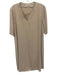 Fabiana Filippi Size S Beige Acetate Blend Short Sleeve notched neckline Dress Beige / S