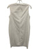 Peserico Size 42 / S White & Burgundy Cotton Blend Stripes Fringe Shift Dress White & Burgundy / 42 / S