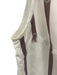 Peserico Size 42 / S White & Burgundy Cotton Blend Stripes Fringe Shift Dress White & Burgundy / 42 / S