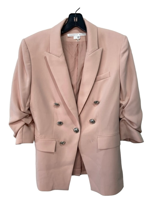 Veronica Beard Size 10 Peach Triacetate & Polyester 3/4 Sleeve Jacket Peach / 10