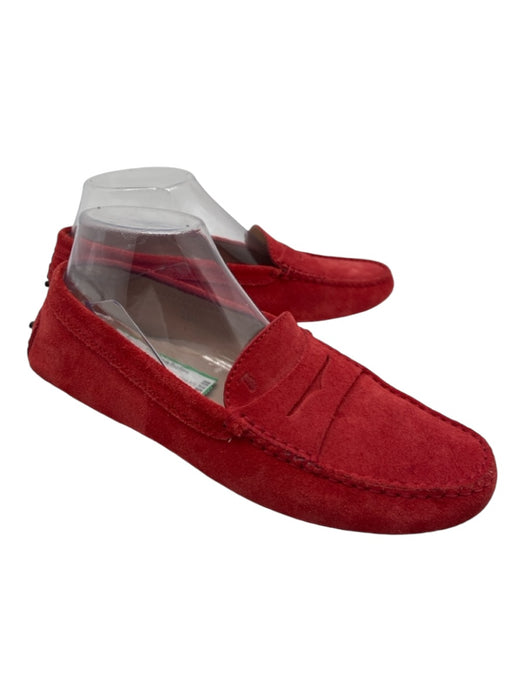 Tods Shoe Size 38.5 Red Suede round toe Slip On Flats Red / 38.5