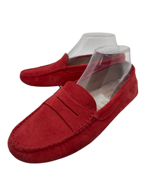 Tods Shoe Size 38.5 Red Suede round toe Slip On Flats Red / 38.5