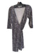 Diane Von Furstenberg Size 2 Brown, Black & White Wrap Geo Print Dress Brown, Black & White / 2