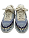 Chloe Shoe Size 37 Blue, Beige, Multi Synthetic Low Top Lace Up Sneakers Blue, Beige, Multi / 37