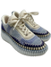 Chloe Shoe Size 37 Blue, Beige, Multi Synthetic Low Top Lace Up Sneakers Blue, Beige, Multi / 37