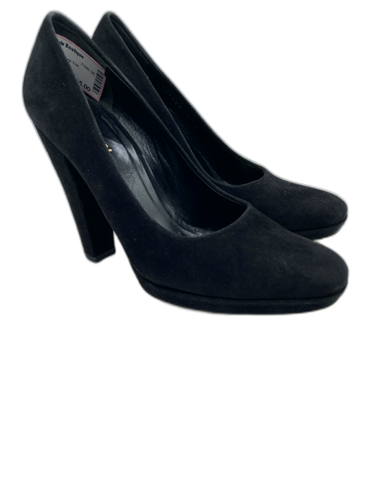 Gucci Shoe Size 37 Black Suede Square Toe Pumps Black / 37