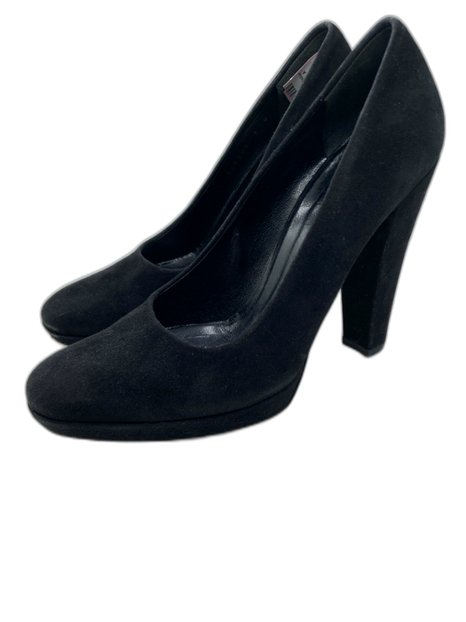 Gucci Shoe Size 37 Black Suede Square Toe Pumps Black / 37