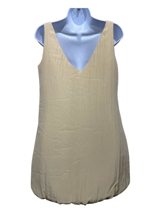 Khaite Size 6 Butter Yellow Viscose Blend Silk Lining Sleeveless V Neck Dress Butter Yellow / 6