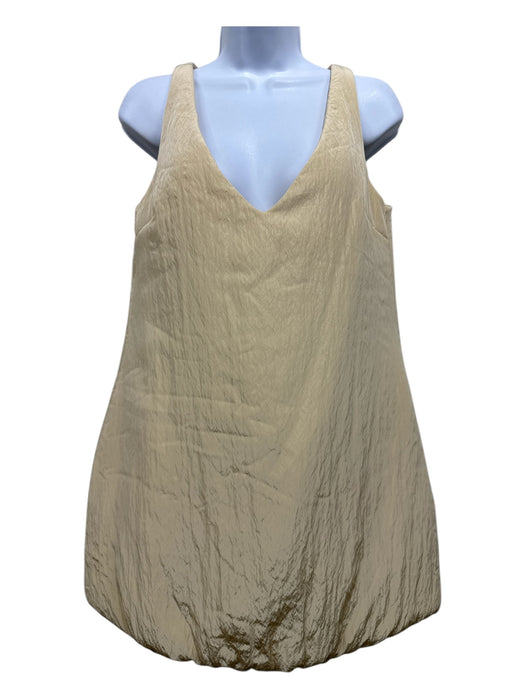 Khaite Size 6 Butter Yellow Viscose Blend Silk Lining Sleeveless V Neck Dress Butter Yellow / 6