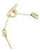 Hermes Gold Tone 18k Gold Chain Geometric Toggle Clasp Bracelet Gold Tone