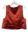 Posse Size S Rust Red Linen Blend Sleeveless Square Neck Crop Back Zip Top Rust Red / S