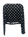 Marni Size 40 Black & White Viscose Blend Polka Dots Boat Neck Long Sleeve Top Black & White / 40